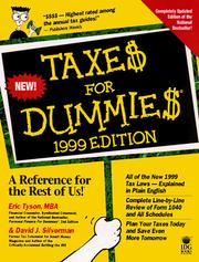 Cover of: Taxes for Dummies 1999 by Eric Tyson, David J. Silverman