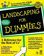 Cover of: Landscaping for Dummies by Phillip Giroux, Bob Beckstrom, Lance Walheim, The Editors of the National Gardening Association