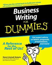 Cover of: Business writing for dummies