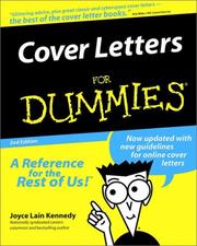 Cover of: Cover Letters for Dummies by Joyce Lain Kennedy