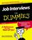 Cover of: Job Interviews for Dummies
