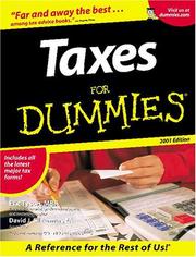 Cover of: Taxes for Dummies 2001 Edition