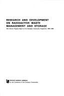 Research and development on radioactive waste management and storage : first annual progress report of the European Community programme 1980-1984