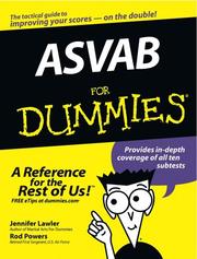 ASVAB for dummies by Jennifer Lawler, Rod Powers, Jennifer L. Lawler