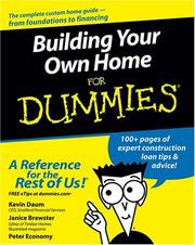 Cover of: Building your own home for dummies