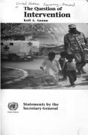 Cover of: question of intervention: statements by the Secretary-General
