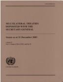 Cover of: Multilateral Treaties Deposited With The Secretary General |
