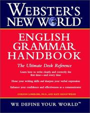 Cover of: Webster's New World English grammar handbook by Gordon J. Loberger