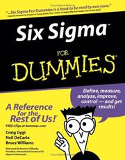 Cover of: Six sigma for dummies by Craig Gygi