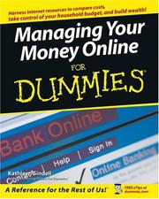 Cover of: Managing your money online for dummies