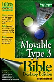 Cover of: Movable Type 3.0 Bible Desktop Edition