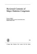 Reviewed contents of major diabetes congresses