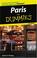 Cover of: Paris For Dummies