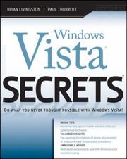 Cover of: Windows Vista Secrets by Brian Livingston, Paul Thurrott