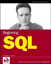 Cover of: Beginning SQL (Programmer to Programmer) by Paul Wilton, John Colby