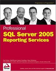 Cover of: Professional SQL Server 2005 reporting services