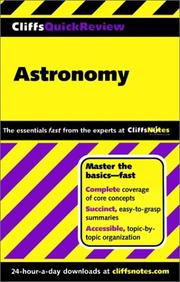 Cover of: Astronomy (Cliffs Quick Review)