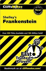 Cover of: CliffsNotes Shelley's Frankenstein