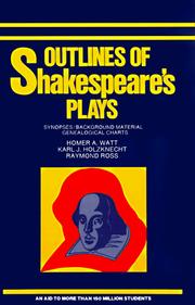 Cover of: Outlines of Shakespeare's Plays