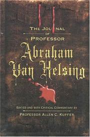 Cover of: The journal of Professor Abraham Van Helsing