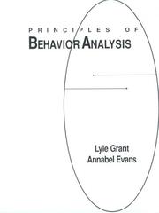 Cover of: Principles of behavior analysis