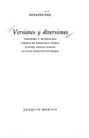 Versiones y diversiones by Octavio Paz