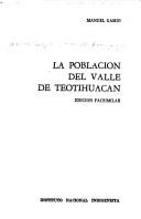 Cover of: La Poblacion del Valle de Teotihuacan (Edicion Fascimilar)