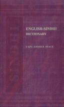 Cover of: A Dictionary of English and Sindhi