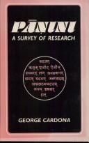 Cover of: Panini (A Survey of Research)