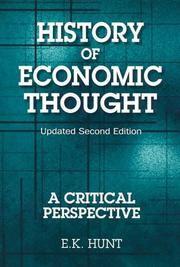 Cover of: History of Economic Thought