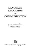 Cover of: Language Education and Communication