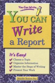Cover of: You Can Write a Report (You Can Write)