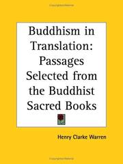 Cover of: Buddhism in Translation by Henry Clarke Warren