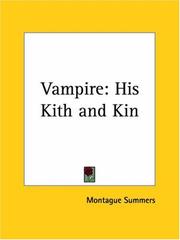 Cover of: Vampire: His Kith and Kin
