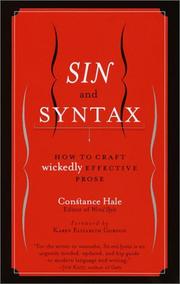 Cover of: Sin and Syntax: How to Craft Wickedly Effective Prose