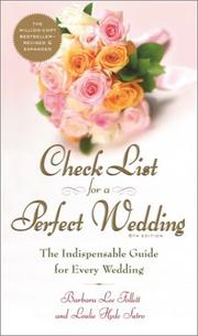 Cover of: Check list for a perfect wedding
