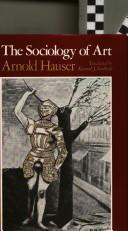Cover of: The sociology of art