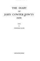Cover of: The diary of John Cowper Powys