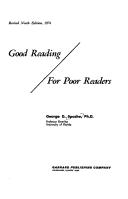 Good reading for poor readers by George Daniel Spache