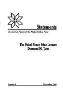Cover of: The Nobel Peace Prize lecture