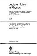 Hadrons and Heavy Ions W.D. Heiss