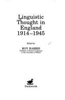 Linguistic thought in England, 1914-1945