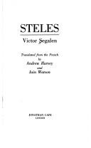 Cover of: Steles