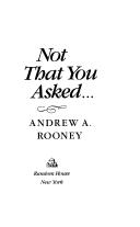 Cover of: Not that you asked
