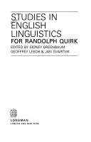 Cover of: Studies in English linguistics: for Randolph Quirk