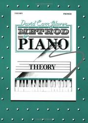 Cover of: David Carr Glover Method for Piano / Theory, Primer L"