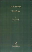 Cover of: Dendérah: description générale du grand temple de cette ville