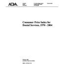 Cover of: Consumer price index for dental services, 1970-2004 |