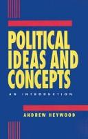 Cover of: Political ideas and concepts: an introduction
