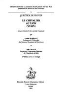 Cover of: Le chevalier au lion: (Yvain)